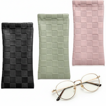 Load image into Gallery viewer, Vilniaus Kailiai eyewear case in soft fabric with zipper closure, featuring a sleek, compact design for glasses storage.