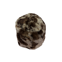 Load image into Gallery viewer, A sheepskin fur cap with a light and dark brown color pattern.