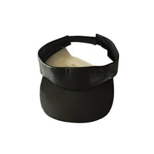 Load image into Gallery viewer, A black unisex sports cap made of genuine leather with an adjustable snap closure.