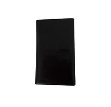 Load image into Gallery viewer, A black Italian nubuck leather wallet-card/document holder for men.