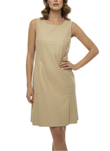 Load image into Gallery viewer, Woman wearing a beige dress on a white background