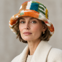 Load image into Gallery viewer, Vilniaus Kailiai hat in neutral color, soft fabric with brim, stylish accessory for casual or formal wear.
