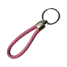 Load image into Gallery viewer, A pink leather key holder