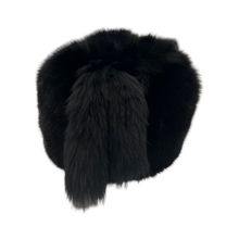 Load image into Gallery viewer, Black fur hat on a white background