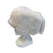 Load image into Gallery viewer, White fur hat on a mannequin head against a white background