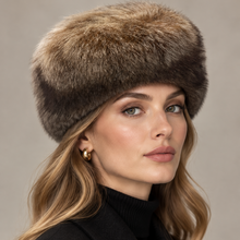 Load image into Gallery viewer, Vilniaus Kailiai Mod. K12615xx hat, stylish wool hat with a folded brim and knit texture, displayed on a neutral background.