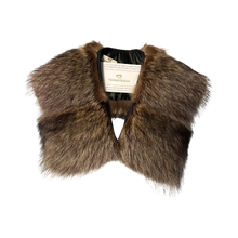 Load image into Gallery viewer, Brown racoon collar with lining