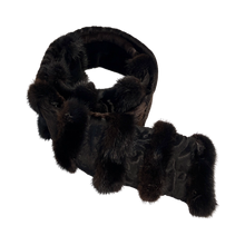 Load image into Gallery viewer, Astrakhan and mink fur scarf