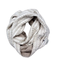 Load image into Gallery viewer, beige linen scarf wrap style
