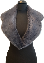 Load image into Gallery viewer, Gray fur shrug on a mannequin against a white background