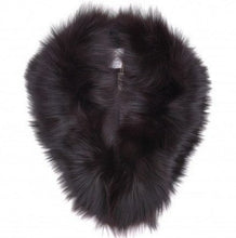 Load image into Gallery viewer, Red Bluefox collar with lining, fur hook fastening at front, wearable in several ways.