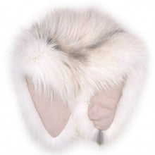 Load image into Gallery viewer, A white arctic fox fur collar with a soft lining, designed for wearing with casual and classic outfits.