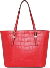Load image into Gallery viewer, Shoulder bag from crocco style leather, with two handles