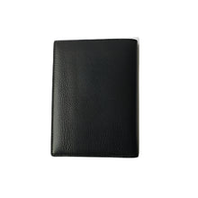 Load image into Gallery viewer, Black leather wallet on a white background