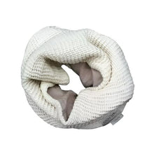 Load image into Gallery viewer, A white linen scarf with a textured weave, displayed on a neutral background.
