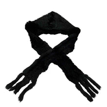 Load image into Gallery viewer, Black scarf on a white background
