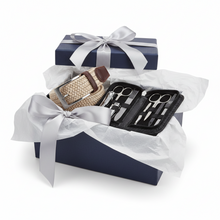 Load image into Gallery viewer, Vilniaus Kailiai DR1108 Rinkinys gift set featuring stylish accessories displayed on a neutral background.
