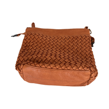 Load image into Gallery viewer, Brown woven handbag on a white background

