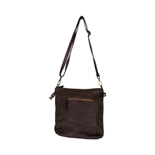 Load image into Gallery viewer, Brown leather shoulder bag with a strap on a white background
