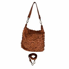 Load image into Gallery viewer, Brown textured handbag with matching strap on a white background
