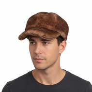 Vilniaus Kailiai Mutono kepurė for men and women, model K16658XX, stylish hat with a warm, cozy design in neutral tones.