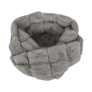 Vilniaus Kailiai scarf in soft, woven fabric with intricate pattern, showcasing a stylish and cozy accessory for colder days.