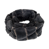 Vilniaus Kailiai scarf in soft, textured fabric with intricate woven pattern, displayed draped on a neutral background.