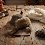 Vilniaus Kailiai Mod. K086451X hat, stylish winter accessory, shown in black with a cozy knit design.