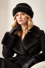 Load image into Gallery viewer, Vilniaus Kailiai Mod. K096021X hat with fur trim, stylish winter accessory featuring soft material and warm design.
