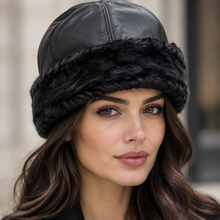 Load image into Gallery viewer, Vilniaus Kailiai Mod. K096021X hat, stylish wool hat with knit pattern, suitable for cold weather, in neutral color.

