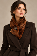 Load image into Gallery viewer, Vilniaus Kailiai scarf, model 16680XXX, featuring soft fabric with intricate woven pattern in neutral tones, displayed flat.
