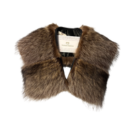 Brown racoon collar with lining