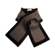 Nappa merino sheepskin fur scarf with multi wearing function.