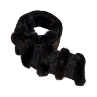 Astrakhan and mink fur scarf