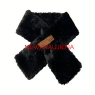 Vilniaus Kailiai scarf featuring soft, woven fabric with intricate patterns in warm, neutral tones.