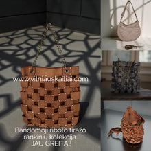Load image into Gallery viewer, Collage of woven handbags with a dark background

