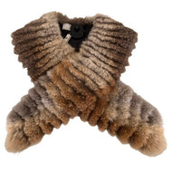 Shared Redfox collar with lining,fur hook two-way fastening, wearable in several ways.